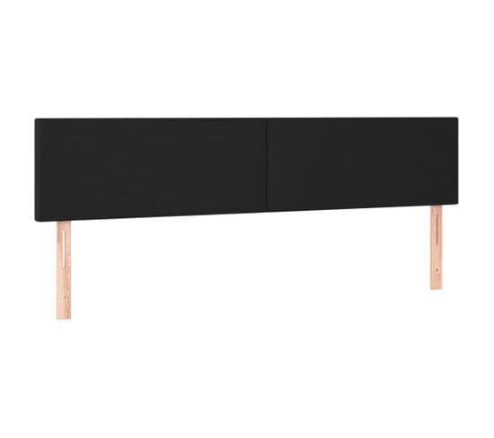 Têtes De Lit 2 Pcs Noir 90x5x78/88 Cm Similicuir