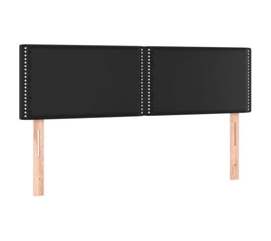 Têtes De Lit 2 Pcs Noir 72x5x78/88 Cm Similicuir