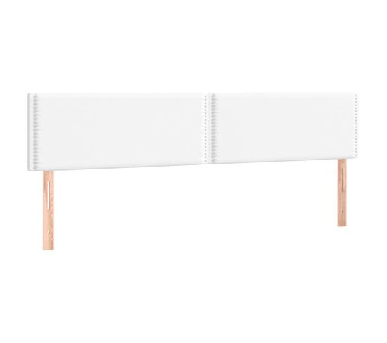 Têtes De Lit 2 Pcs Blanc 100x5x78/88 Cm Similicuir