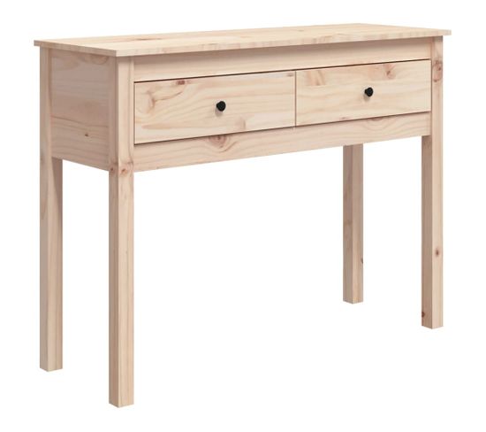 Table Console 100x35x75 Cm Bois Massif De Pin