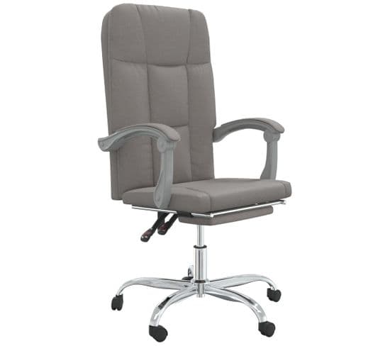 Fauteuil Inclinable De Bureau Taupe Tissu