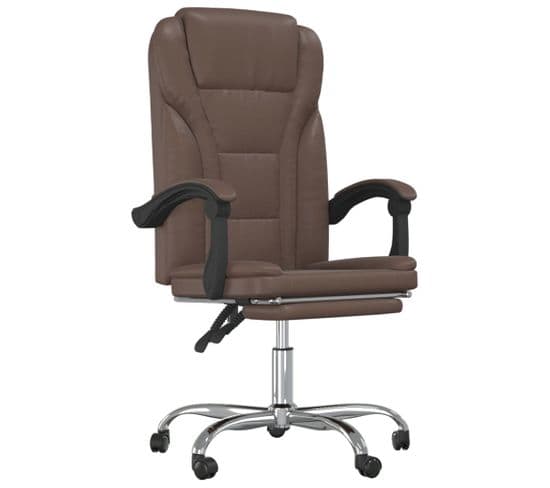 Fauteuil Inclinable De Bureau Marron Similicuir