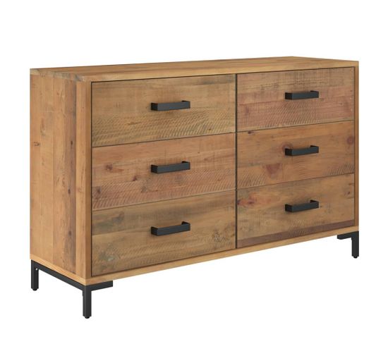 Buffet Marron 110x35x70 Cm Bois De Pin Massif