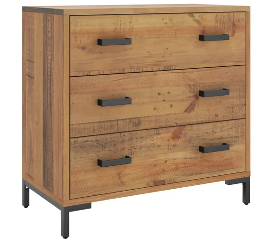 Commode 75x35x70 Cm Bois De Pin Massif