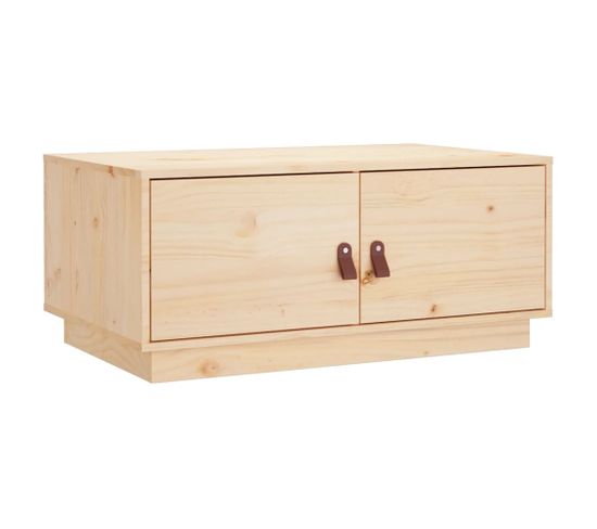 Table Basse 80x50x35 Cm Bois Massif De Pin