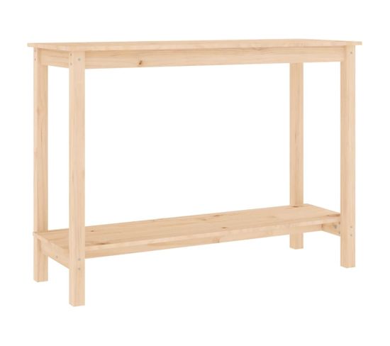 Table Console 110x40x80 Cm Bois Massif De Pin