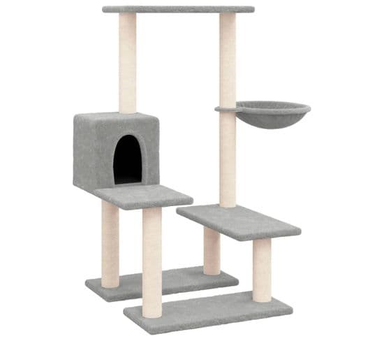 Arbre à Chat Avec Griffoirs En Sisal Gris Clair 94,5 Cm