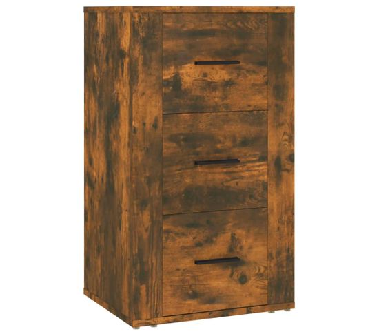 Buffet Chêne Fumé 40x33x70 Cm Bois Contreplaqué