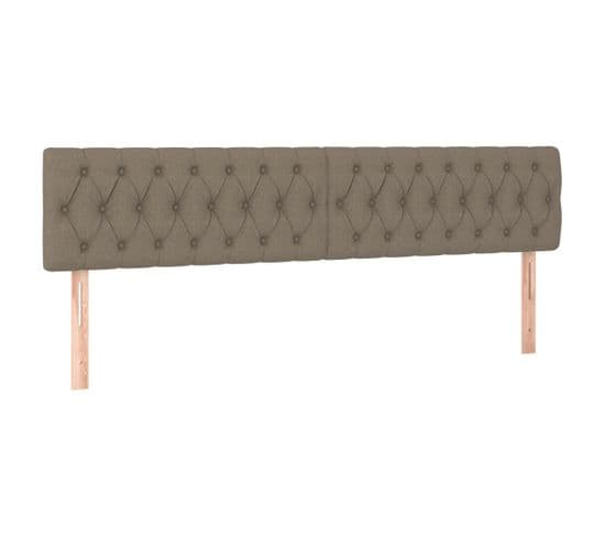 Tête De Lit à LED Taupe 180x7x78/88 Cm Tissu