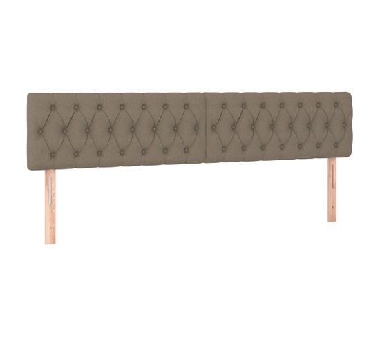 Tête De Lit à LED Taupe 200x7x78/88 Cm Tissu