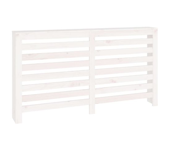 Cache-radiateur Blanc 153x19x84 Cm Bois Massif De Pin