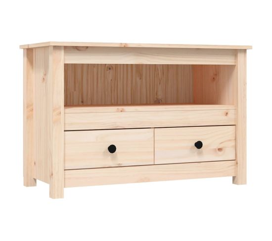 Meuble TV 79x35x52 Cm Bois De Pin Massif