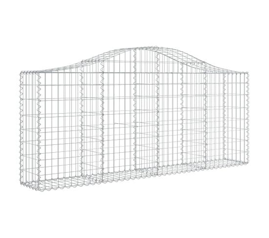 Panier De Gabions Arqué 200x30x80/100 Cm Fer Galvanisé