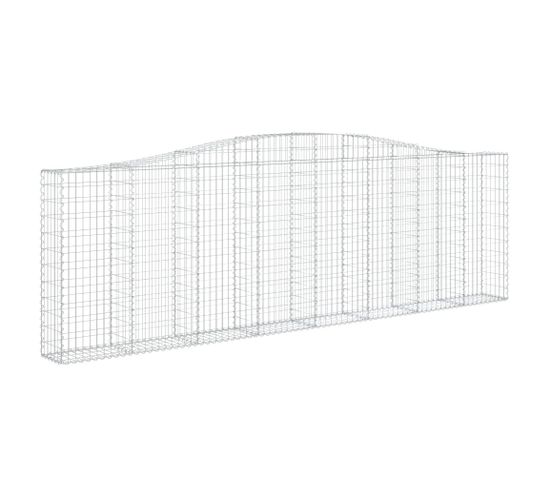 Panier De Gabions Arqué 400x30x120/140 Cm Fer Galvanisé