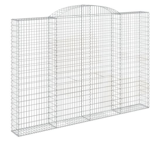 Panier De Gabions Arqué 300x30x200/220 Cm Fer Galvanisé