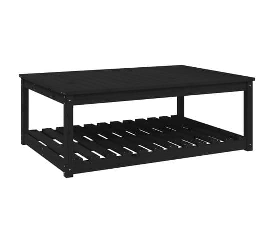 Table De Jardin Noir 121x82,5x45 Cm Bois Massif De Pin