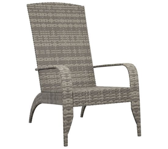 Chaise De Jardin Adirondack Gris Résine Tressée