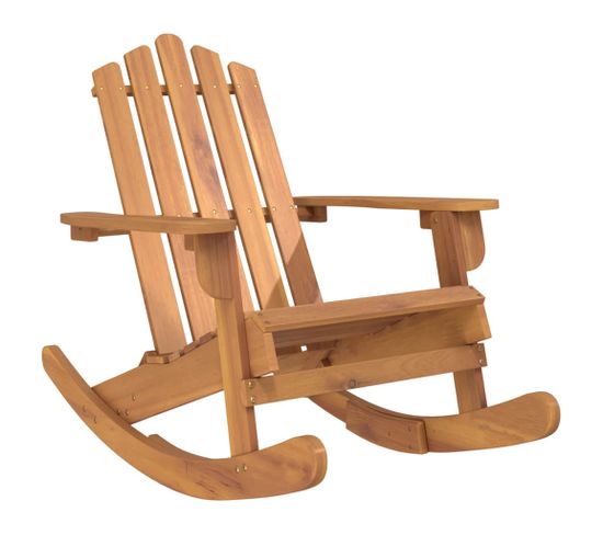 Chaise à Bascule Adirondack Bois Massif D'acacia