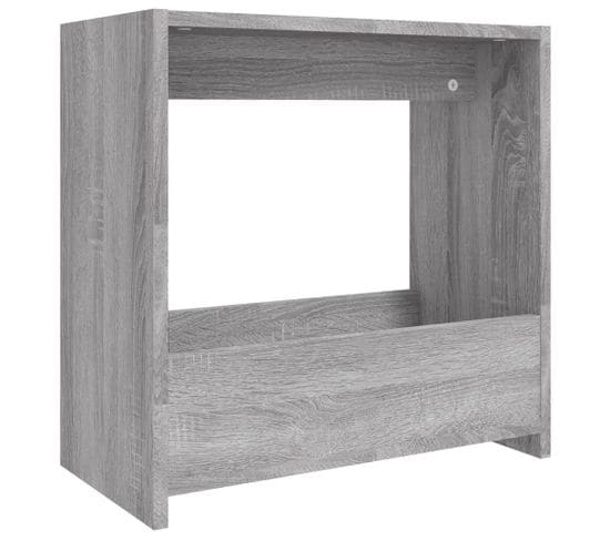 Table D'appoint Sonoma Gris 50x26x50 Cm Bois Contreplaqué