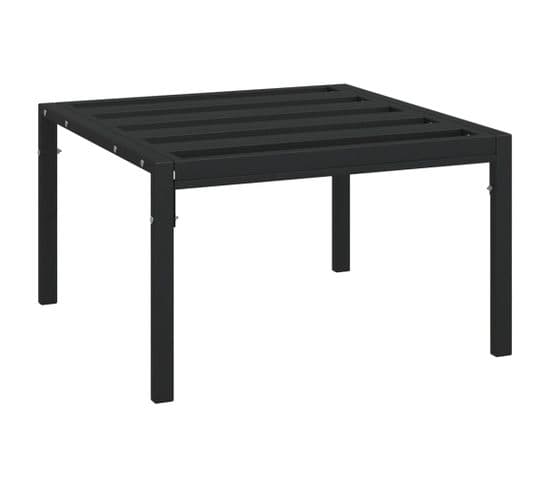 Table Basse De Jardin Noir 60x60x35 Cm Acier