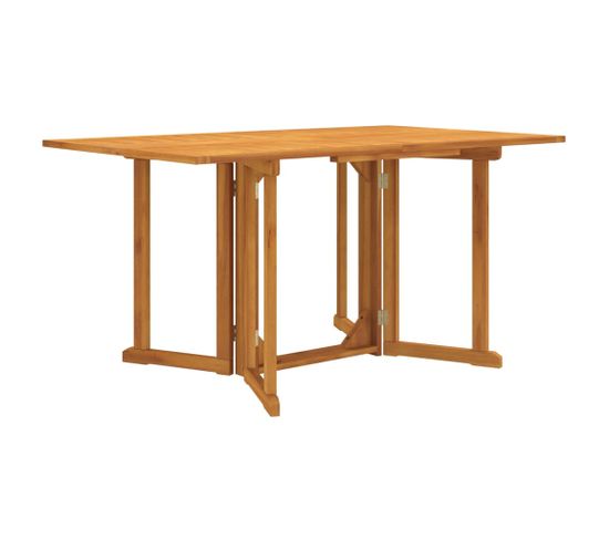 Table De Jardin Papillon Pliante 150x90x75 Cm Bois Massif Teck