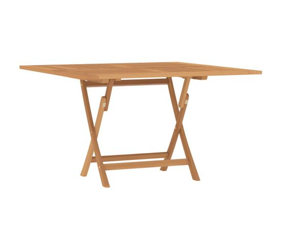 Table pliable de jardin 110x110x75 cm bois massif de teck