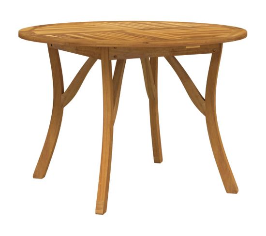 Table De Jardin Ø 110 Cm Bois D'acacia Solide