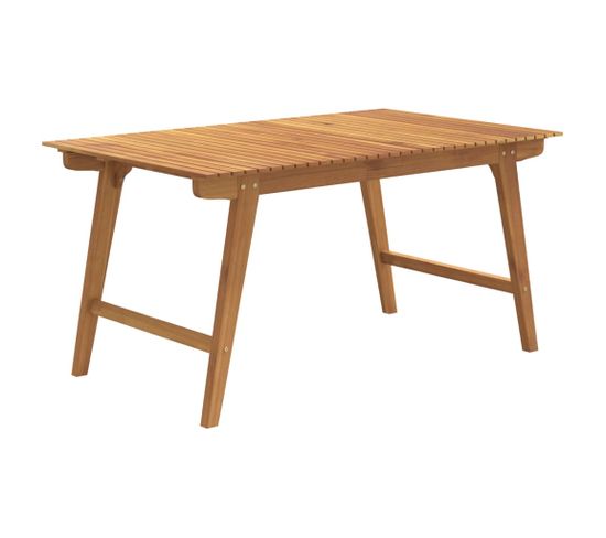 Table De Jardin 150x90x75 Cm Bois D'acacia Solide