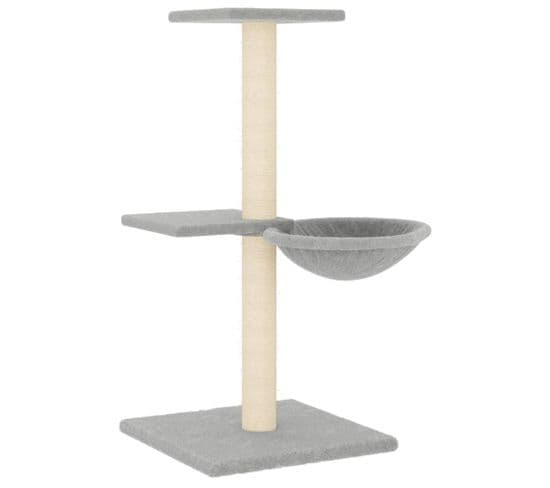 Arbre à Chat Avec Griffoirs En Sisal Gris Clair 72 Cm