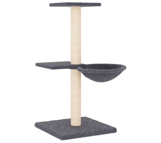 Arbre à Chat Avec Griffoirs En Sisal Gris Foncé 72 Cm