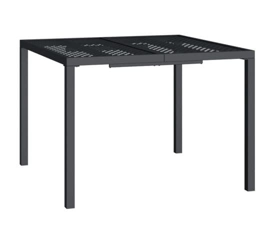 Table De Jardin Anthracite 100x100x72 Cm Acier