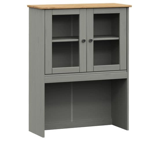 Dessus De Commode Vigo Gris 78x30x100 Cm Bois Massif De Pin