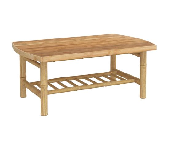 Table Basse De Jardin 90x55x37 Cm Bambou