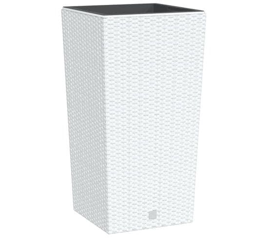 Jardinière Et Intérieur Amovible Blanc 21 /49 L Rotin Pp