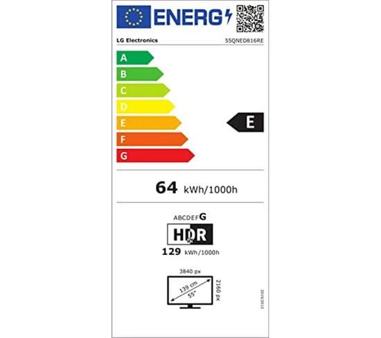 Téléviseur QNED 4K 55'' 139 cm LG 55QNED816