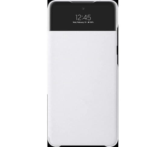 Coque Etui Smart View Galaxy A72 Blanc