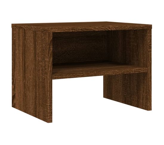 Table De Chevet,table De Nuit,meuble De Rangement Chêne Marron 40x30x30 Cm Bois D'ingénierie