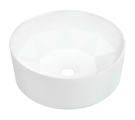 Vasque à Poser 36x14 Cm Céramique Blanc