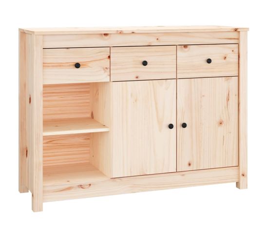 Buffet - Bahut - Meuble De Rangement 100x35x74 Cm Bois Massif De Pin