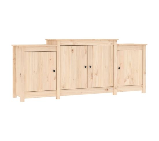 Buffet - Bahut - Meuble De Rangement 164x37x68 Cm Bois Massif De Pin