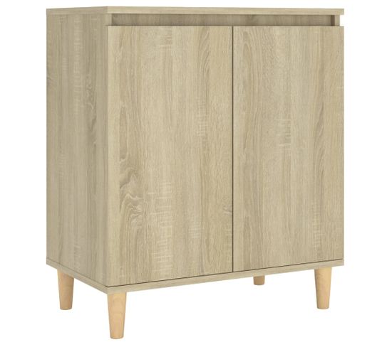 Buffet - Bahut - Meuble De Rangement Avec Pieds En Bois Chêne Sonoma 60x35x70 Cm Aggloméré