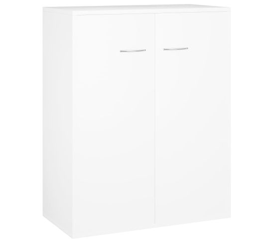 Buffet - Bahut - Meuble De Rangement Blanc 60x30x75 Cm Bois D'ingénierie