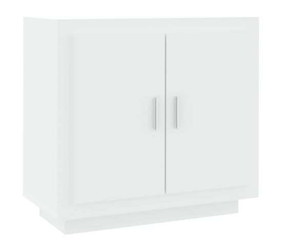 Buffet - Bahut - Meuble De Rangement Blanc 80x40x75 Cm Bois D'ingénierie