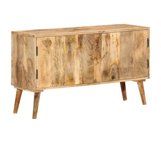 Buffet - Bahut - Meuble De Rangement Bois De Manguier Massif 110x30x60 Cm