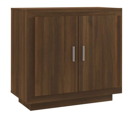 Buffet - Bahut - Meuble De Rangement Chêne Marron 80x40x75 Cm Bois D'ingénierie