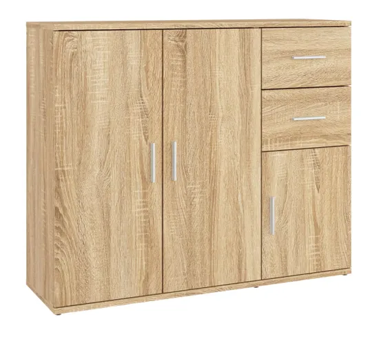 Buffet - Bahut - Meuble De Rangement Chêne Sonoma 91x29,5x75 Cm Bois D'ingénierie