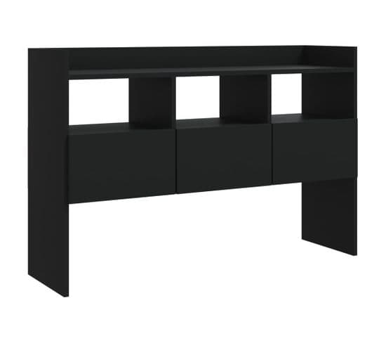 Buffet - Bahut - Meuble De Rangement Noir 105x30x70 Cm Bois D’ingénierie