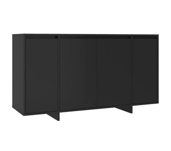 Buffet - Bahut - Meuble De Rangement Noir 135x41x75 Cm Bois D'ingénierie