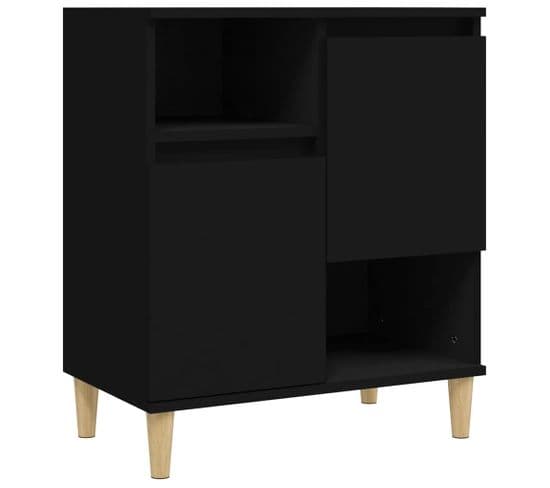 Buffet - Bahut - Meuble De Rangement Noir 60x35x70 Cm Bois D'ingénierie