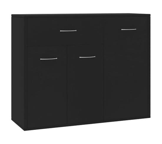 Buffet - Bahut - Meuble De Rangement Noir 88x30x70 Cm Bois D'ingénierie